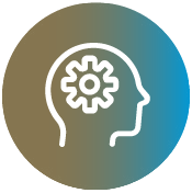 icon with a gear for the brain
